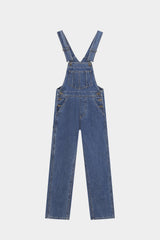 ZNEJeans-Women's premium blue cotton trim leg line straight high waist denim strappy pants 835