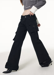 Vone sheeE -Women's Slim Slim Straight Loose Wide Leg Work Sports Casual Pants