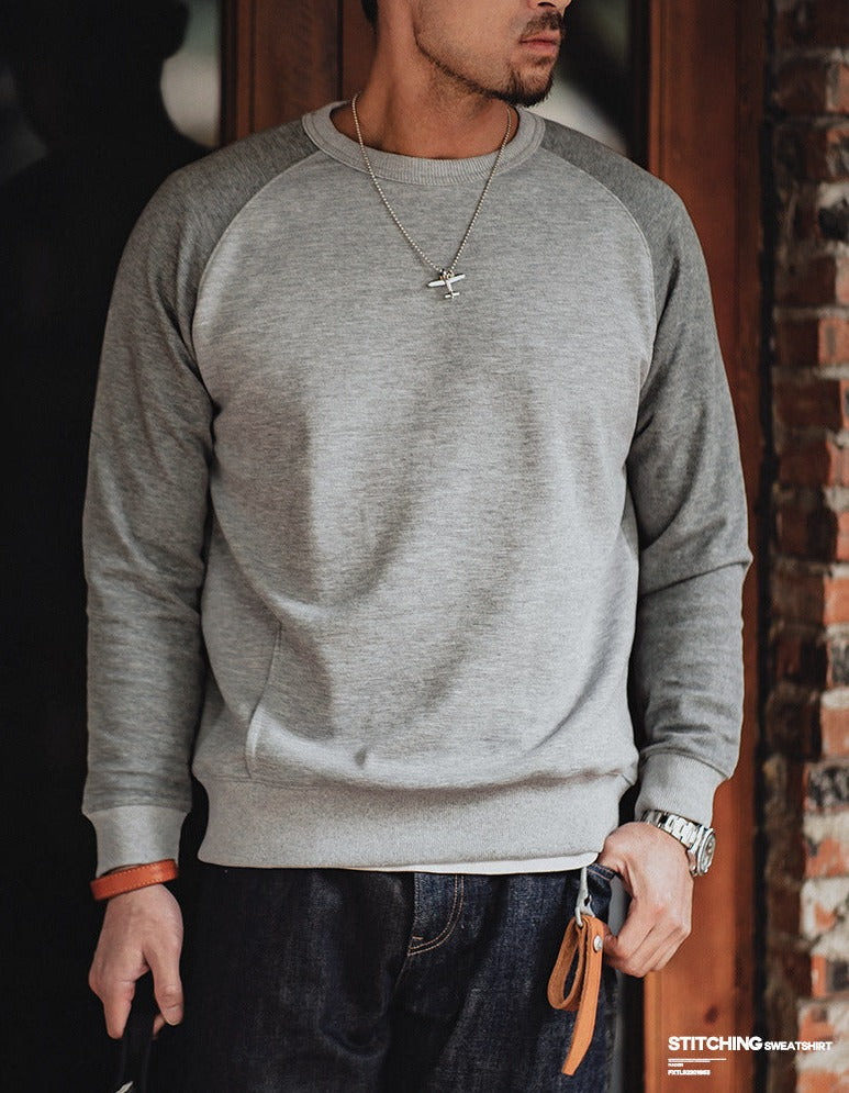 2022 Maden Hoodies Sweatshirt Mens Gray Fashion Clothes Mens Oversized Round Neck Leisure Sweatshirt