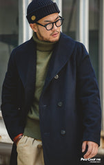 Maden Winter Wool Coats Men's Casual Brand Jackets Solid Color Wool Blends Woolen Pea Coat Male Trench Coat Overcoat Jacket