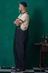 SHOUTHSOUL-Men's vintage navy deck pants 500g heavy weight long staple cotton print USN back pants for men