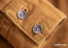 Maden Men Vintage Corduroy Shirt Tooling Multi Pockets Solid Turn-down Collar Single-breast Loose Casual Jacket High Street