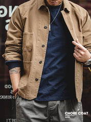 Madden men's workwear American heavyweight waxless jacket coffee jacket multi-pocket
