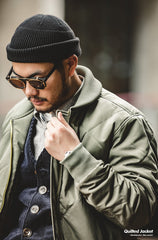 Maden Winter New Men Solid Color Retro Parka Stand Collar Warm Thick Cotton Jacket Fashion Casual Parka Coat Male Army Green