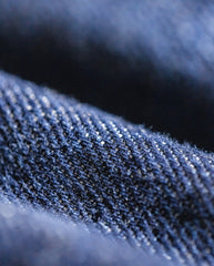 Maden Casual Denim Jeans For Men Elastic Waist Loose Straight Long Pants Dark Blue Baggy Trousers Streetwear Brand Clothing