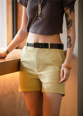 Madden women's Japanese retro straight pocket work pants with a hundred khaki thin casual three-point shorts women