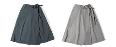 Maden Summer A-line Irregular Wide-leg Women's Skirt Hight Quality Gray Color Women Cargo Skirt