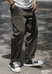 Maden Cargo Men Retro M65 Pant Big Pocket Loose Casual Mid Waist Drawstring Hip Hop Streetwear Jogger Pant Fashion Gyms Trousers