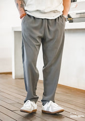 Maden Casual Pants for Men Retro Vintage Trousers Straight Leg Elastic Waist City Boy Style Anti-wrinkle Autumn Winter Clothing