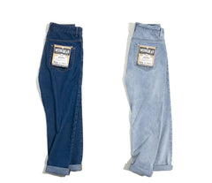 Maden Men Vintage Washed Denim Jeans Classic Casual Pants Baggy Wide Leg Trousers Brand Men's Clothing Oversize Denim Overalls