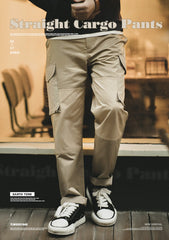 Maden 2022 New American Vintage Large Pocket Khaki Amekaji Men's Pants Wear-resistant Casual Overalls Men Pants