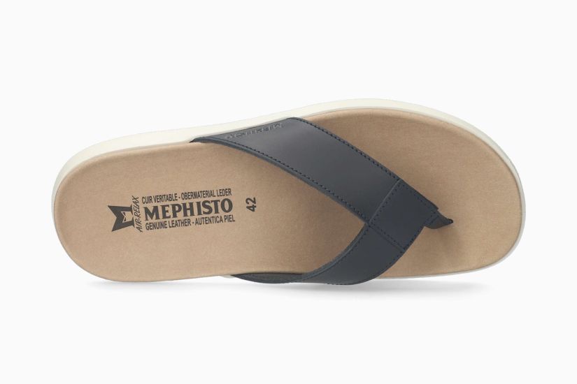 Mephisto Charly Men Sandals Dark Blue Leather Nubuck Brand New w/ Box